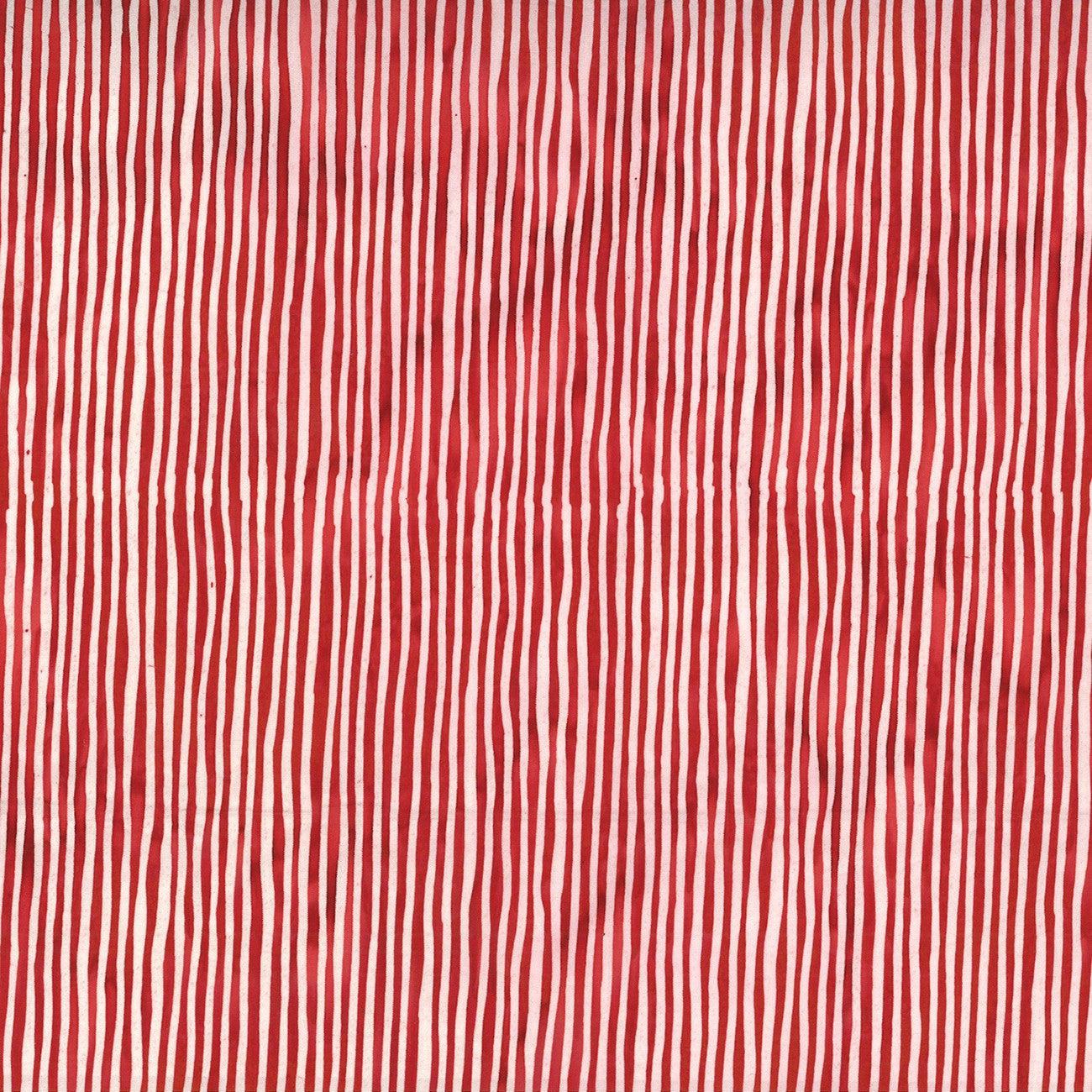 Peppermint Bali Batik Skinny Stripes Fabric