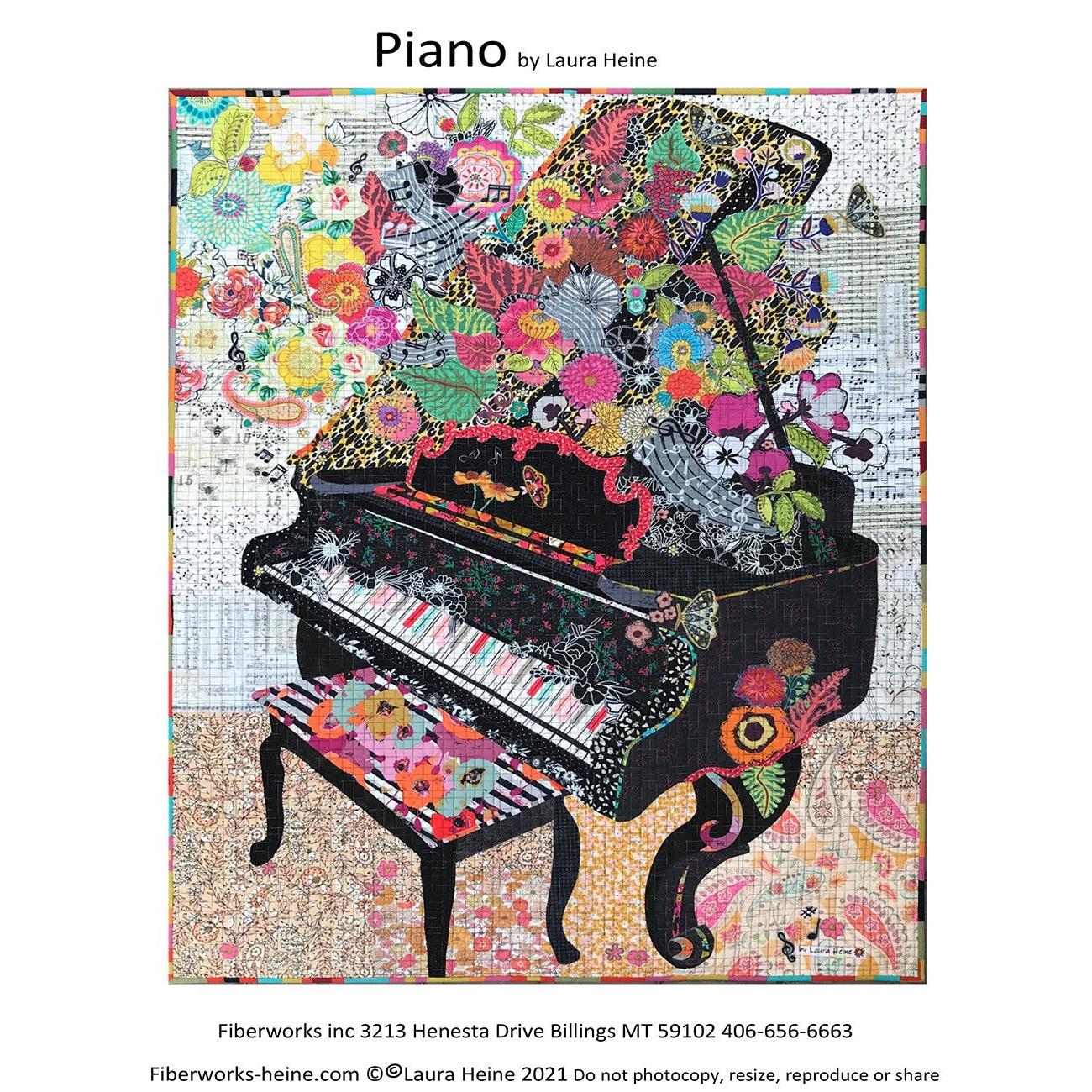 Piano Collage Quilt Pattern-Fiberworks-My Favorite Quilt Store