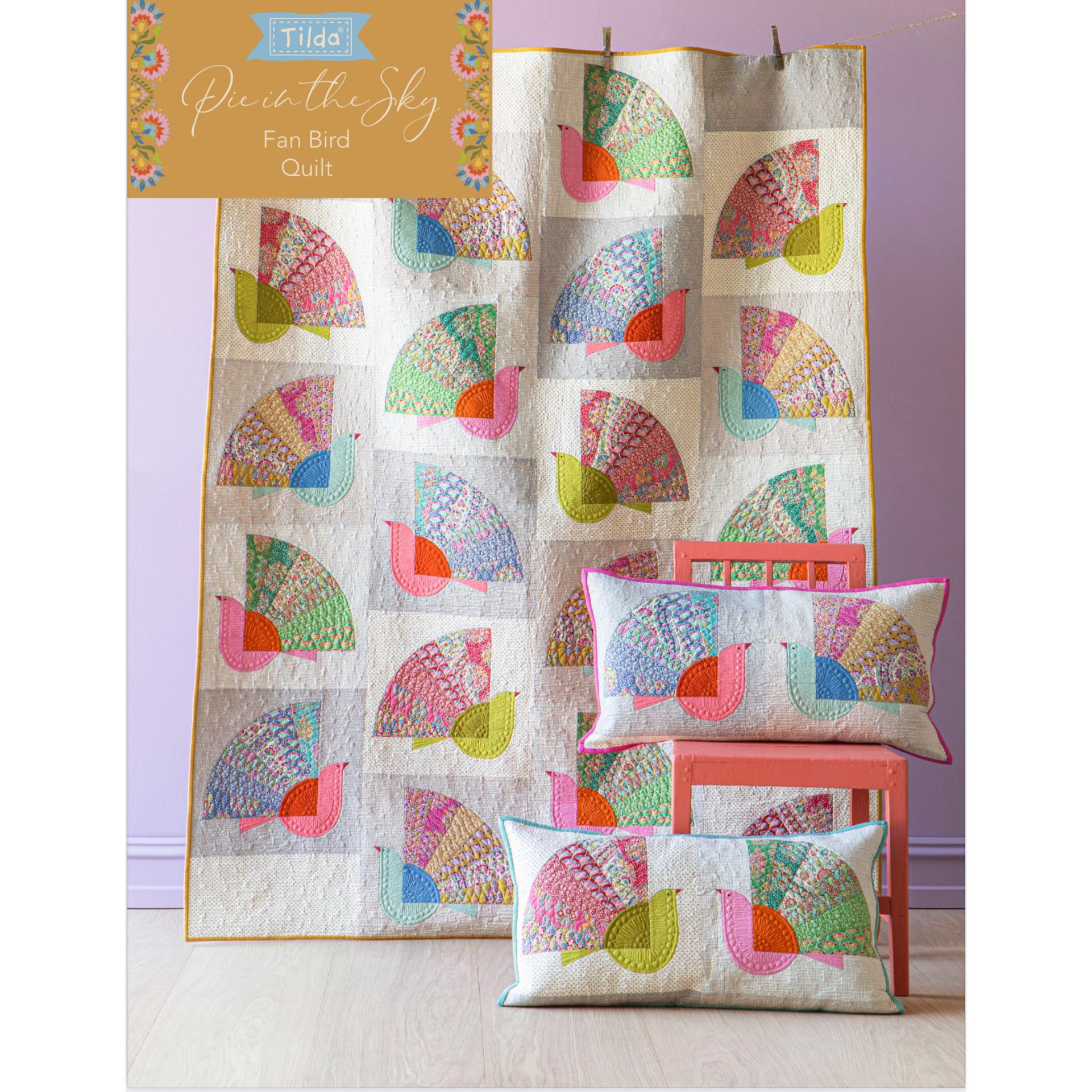 Pie In The Sky Fan Bird Quilt Pattern-Digital Download-Tilda Fabrics-My Favorite Quilt Store