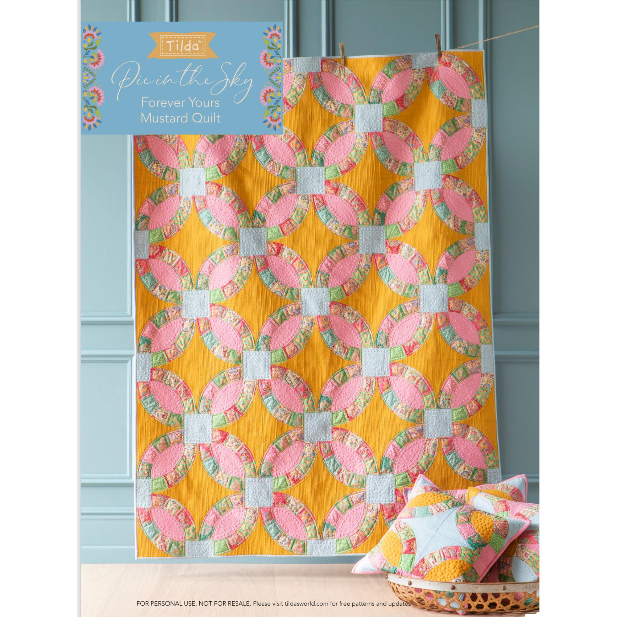 Pie In The Sky Forever Yours Mustard Quilt Pattern-Digital Download-Tilda Fabrics-My Favorite Quilt Store