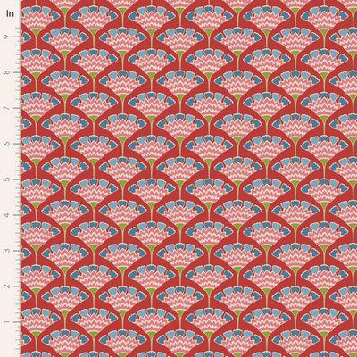 Pie in the Sky Tasselflower Red Fabric-Tilda Fabrics-My Favorite Quilt Store