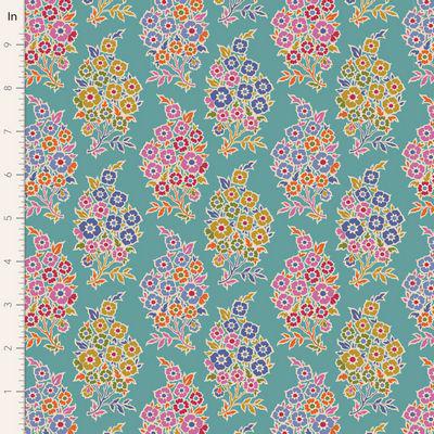 Pie in the Sky Willy Nilly Teal Fabric-Tilda Fabrics-My Favorite Quilt Store