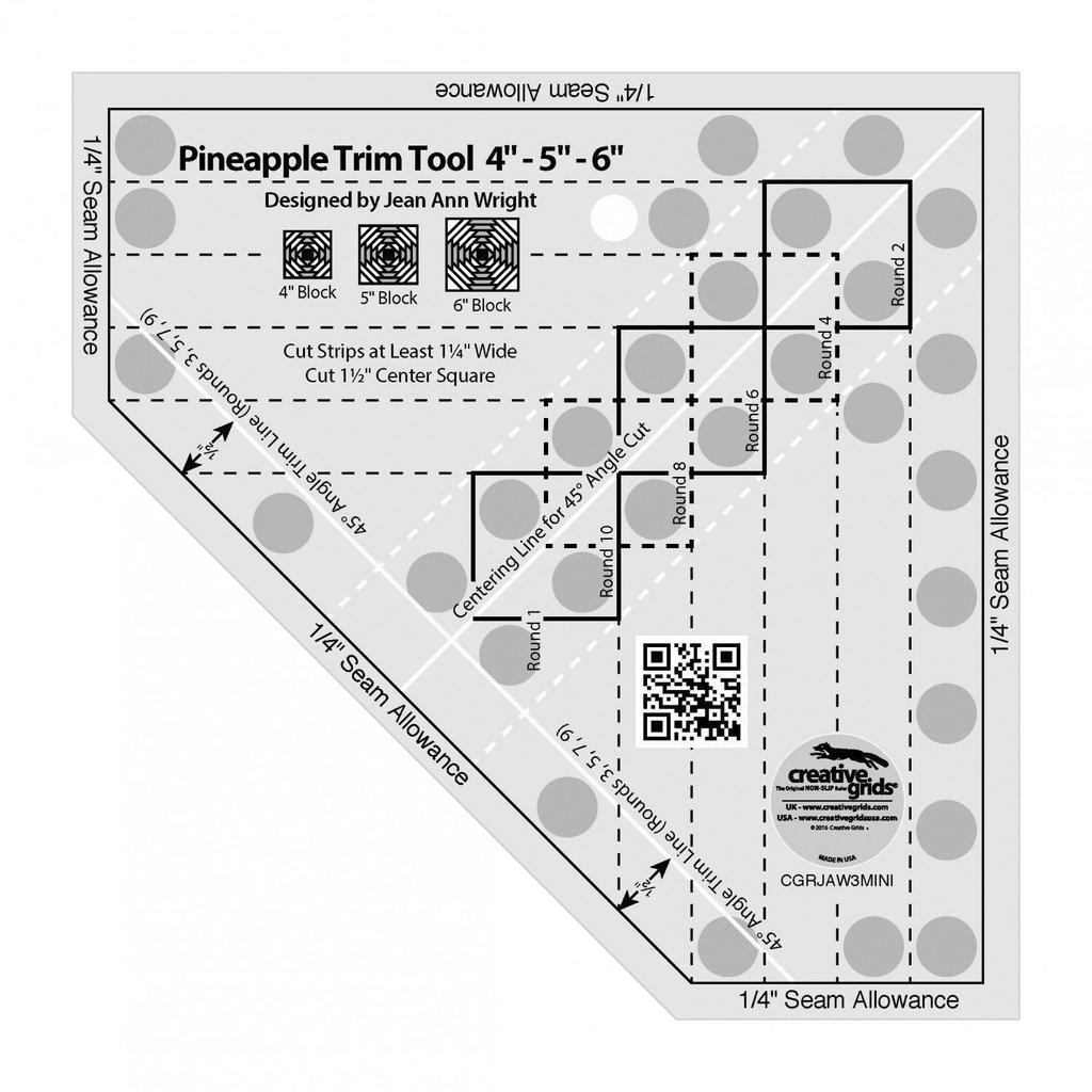 Pineapple Trim Tool Mini Ruler