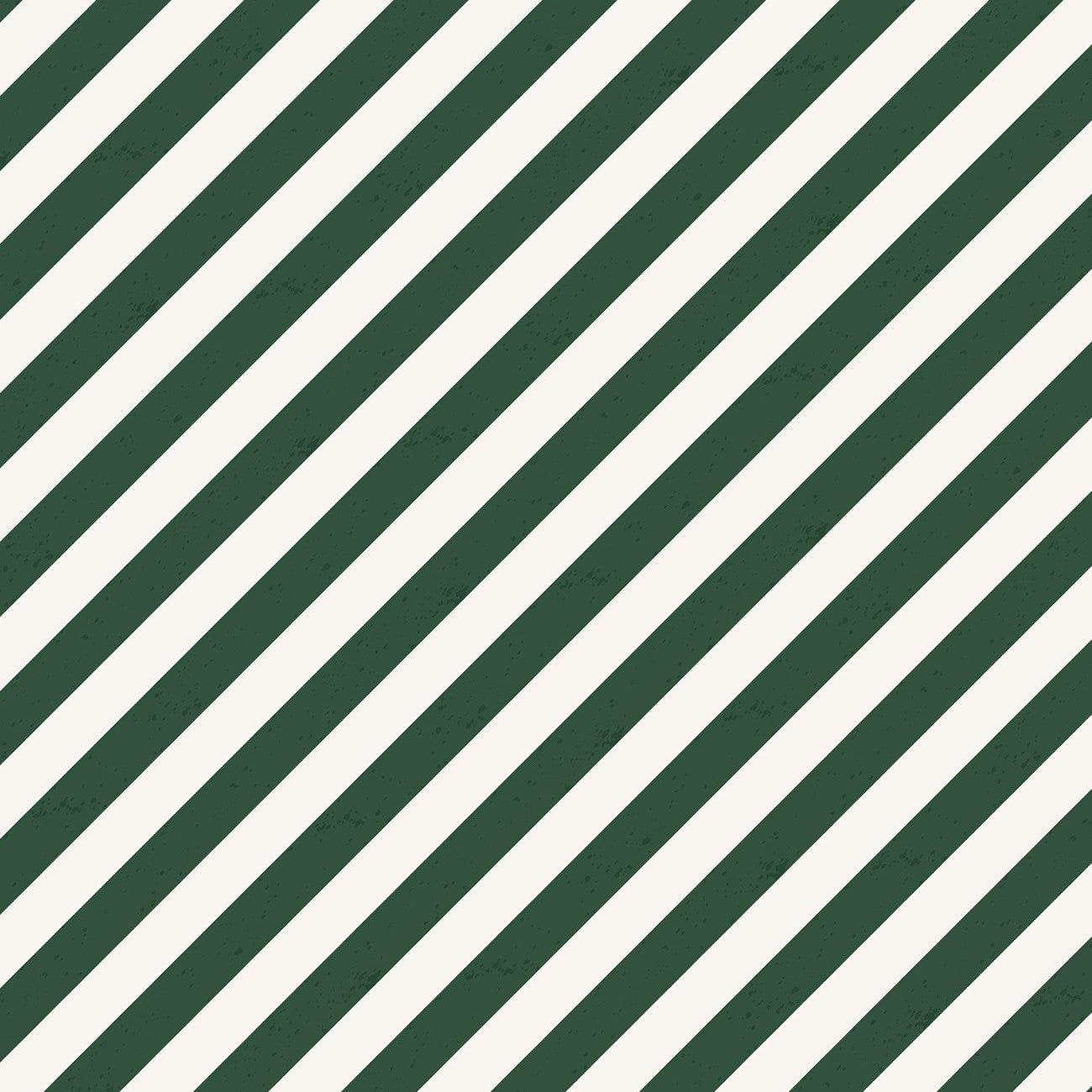 Postcard Christmas Forest Diagonal Stripe Fabric-Clothworks-My Favorite Quilt Store