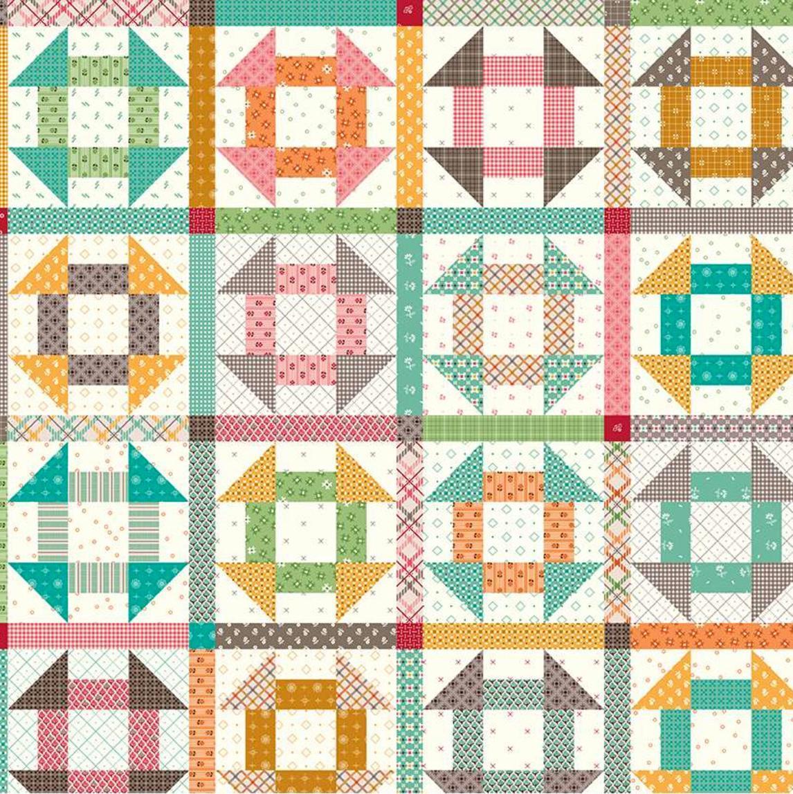 Prim Churndash Cream Fabric-Riley Blake Fabrics-My Favorite Quilt Store