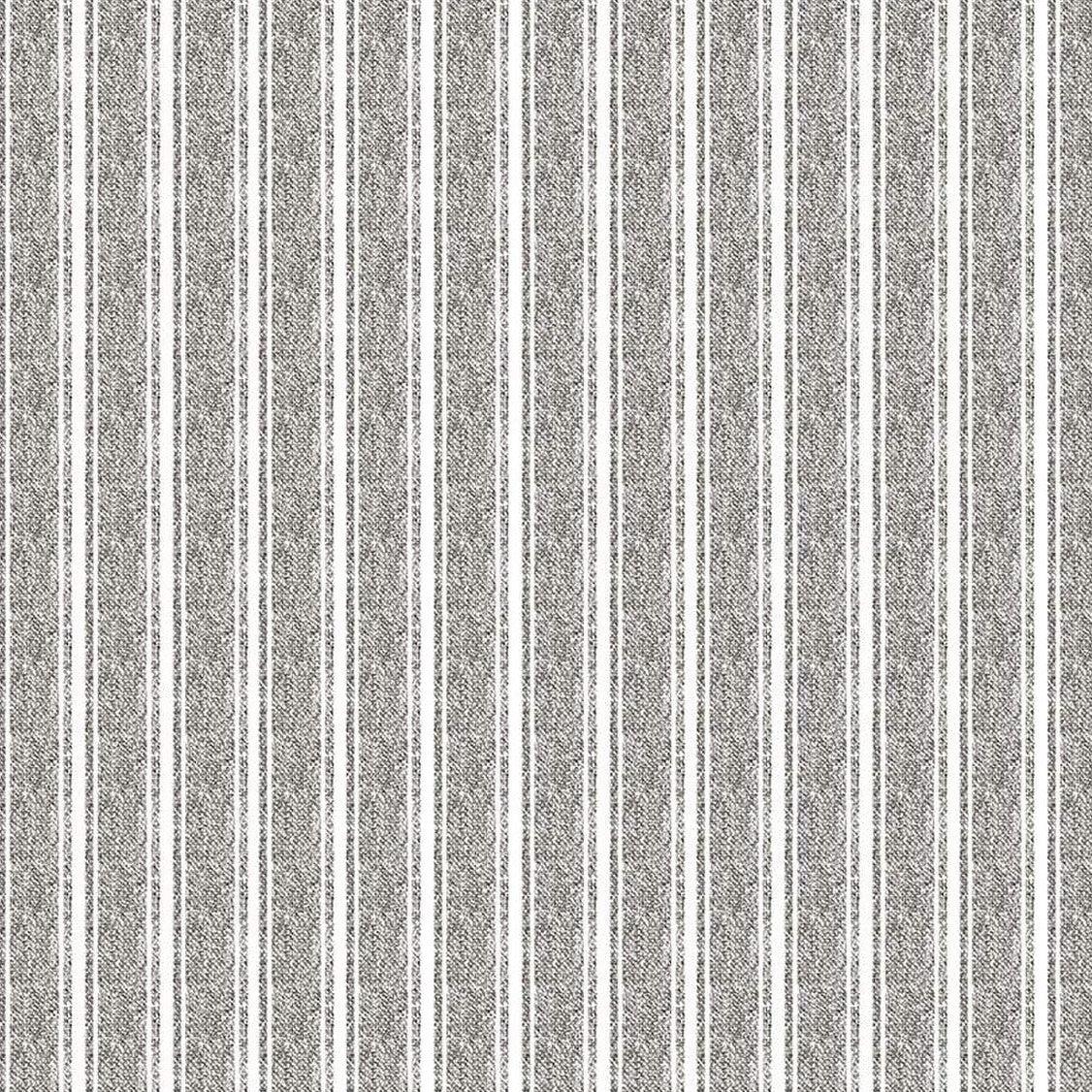 Queen of We'en Gray Textured Ticking Fabric