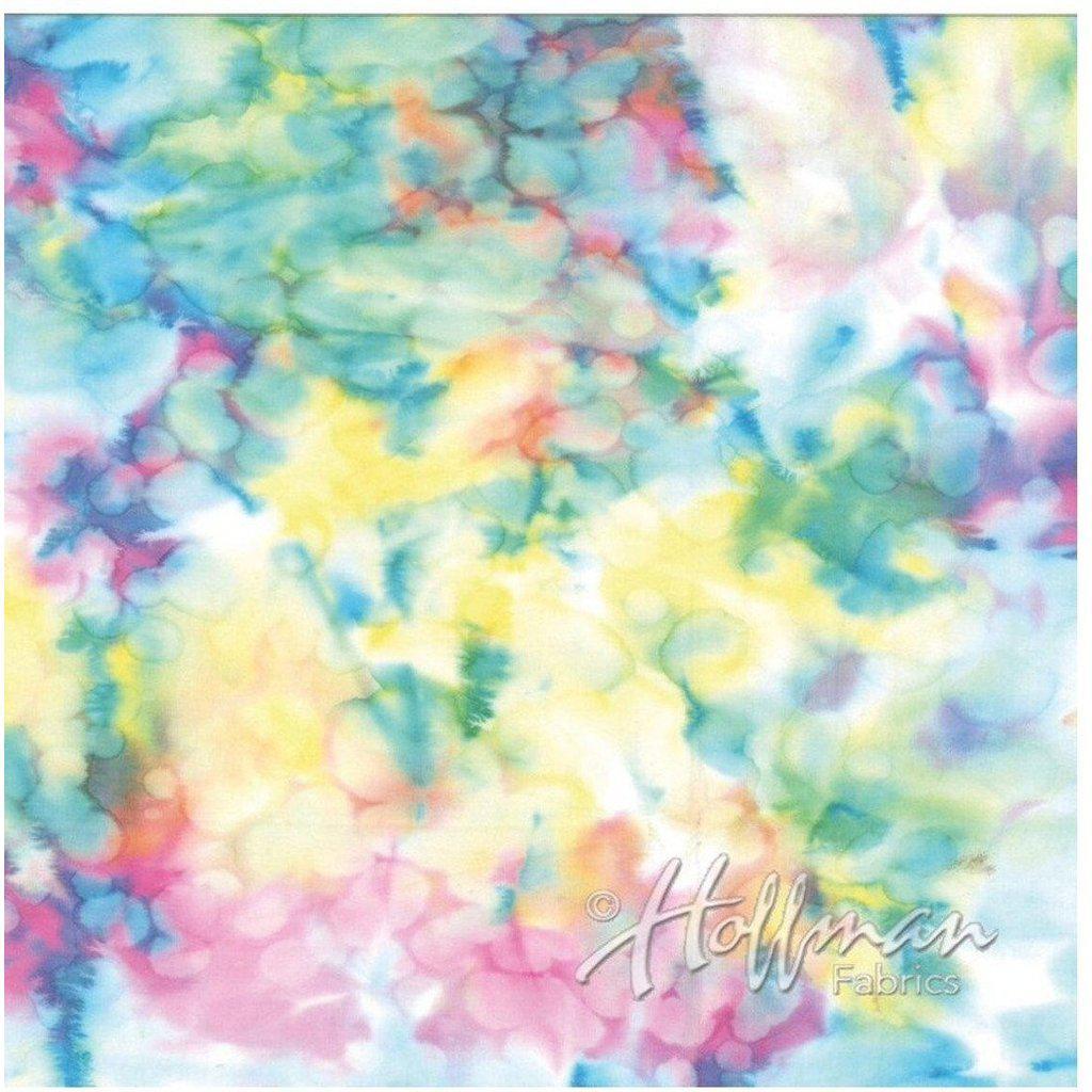 Rainbow Pastel Batik Fabric