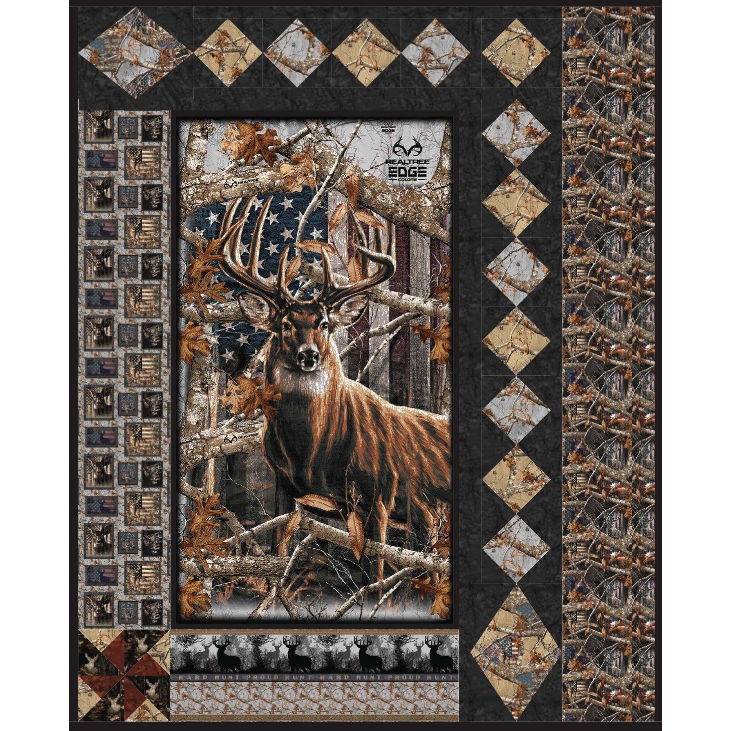 Realtree Deer & Flag Quilt Pattern