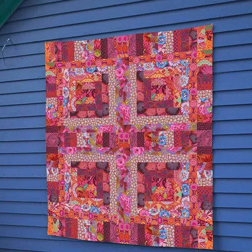 Red Mosaic Quilt Pattern-Free Spirit Fabrics-My Favorite Quilt Store