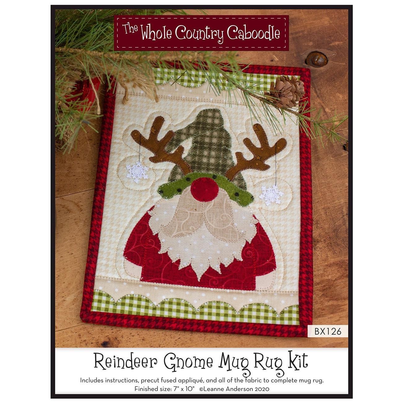 Reindeer Gnome Mug Rug Kit-Whole Country Caboodle-My Favorite Quilt Store