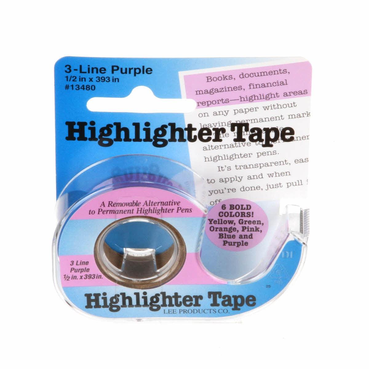 Removable Highlighter Tape Purple - Lee Products Company