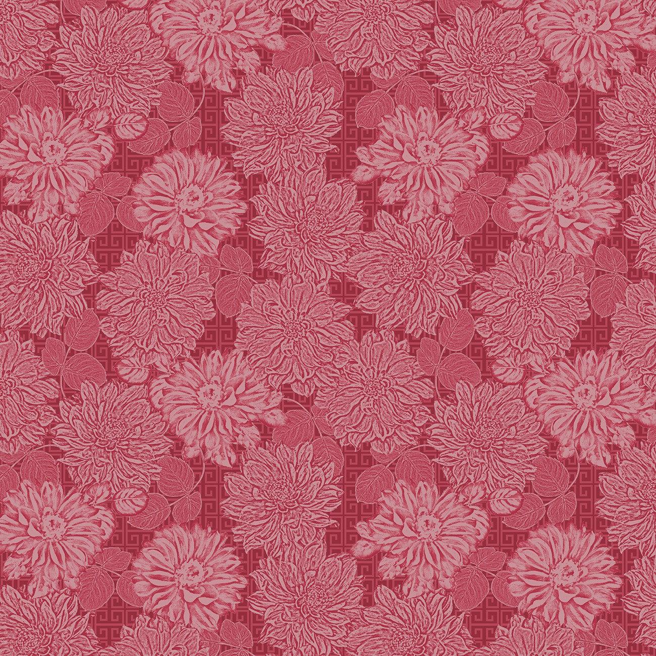 Rosewood Lane Red Tonal Flower Fabric