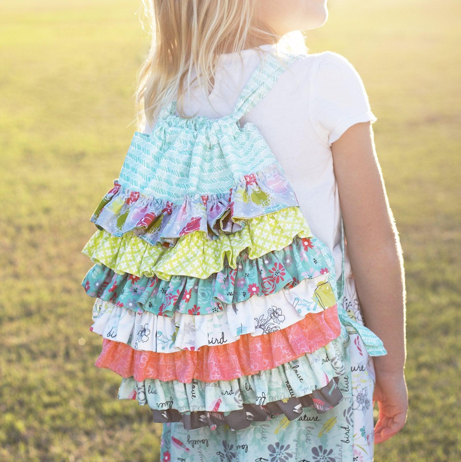 Ruffled Backpack Pattern - Free Pattern Download-3 Wishes Fabric-My Favorite Quilt Store