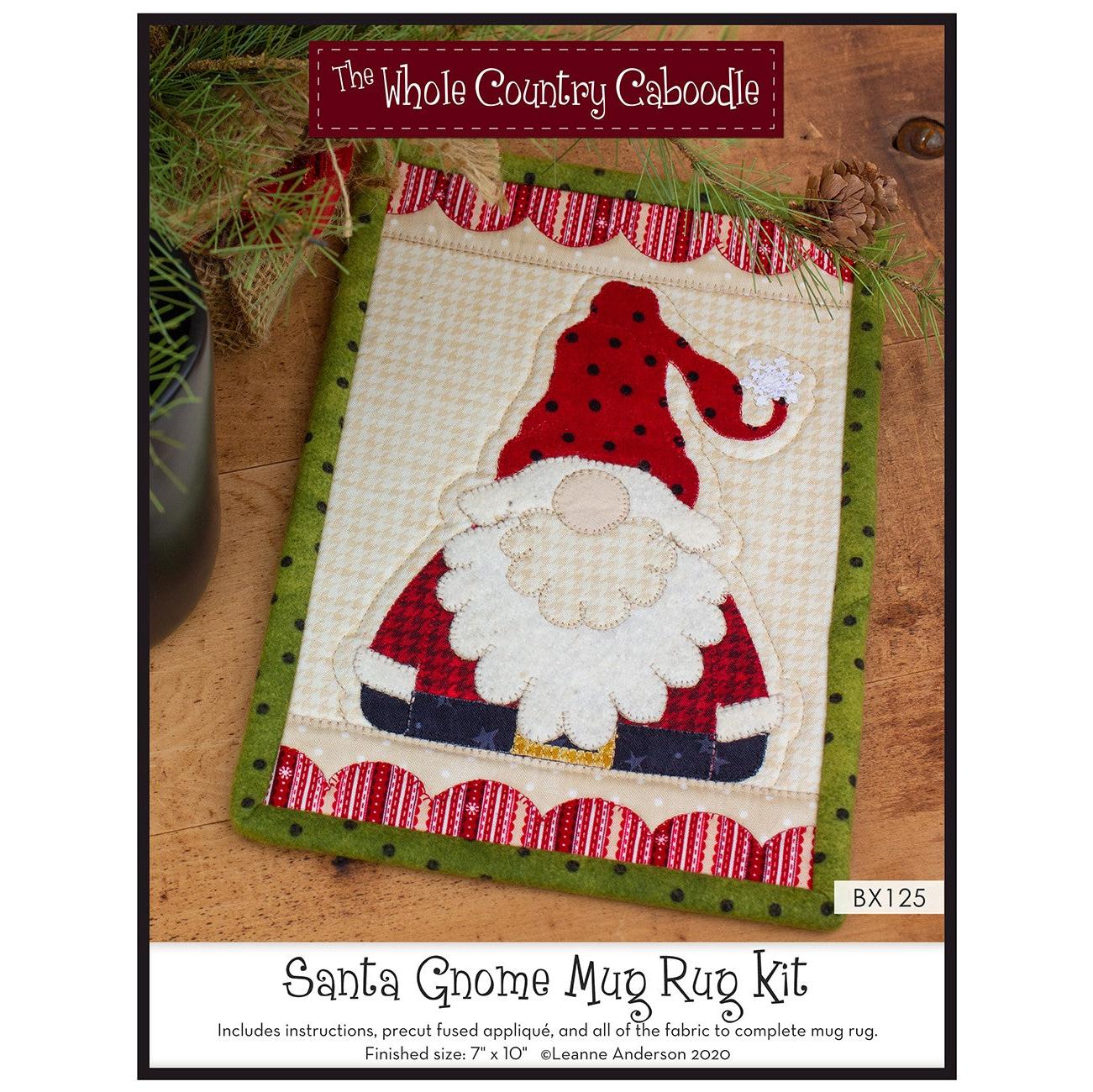 Santa Gnome Mug Rug Kit-The Whole Country Caboodle-My Favorite Quilt Store