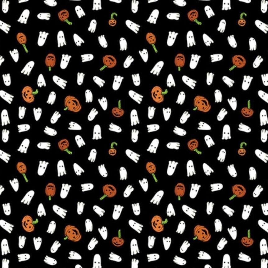 Scaredy Cat Black Trick or Treat Fabric