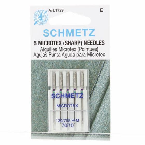 Schmetz Sharp Microtex Machine Needles Size 70/10