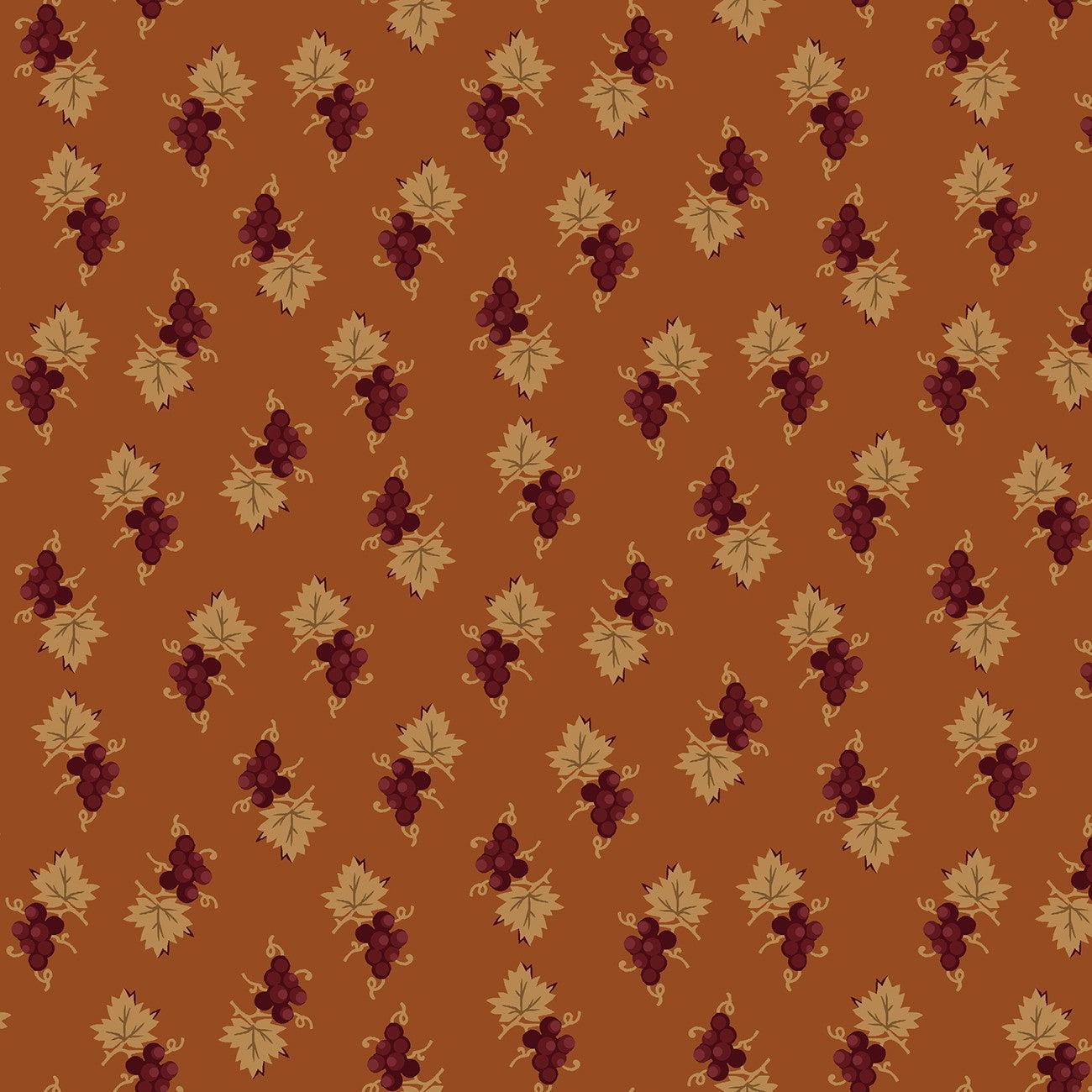 Scraps of Kindness Orange Grape Clusters Fabric-Henry Glass Fabrics-My Favorite Quilt Store