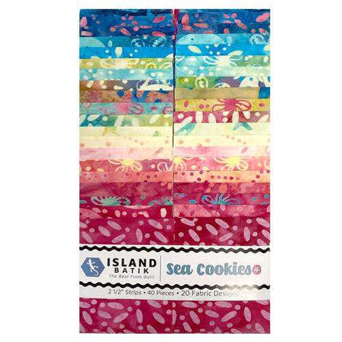 Sea Cookies Batik 2½" Strip Set-Island Batik-My Favorite Quilt Store