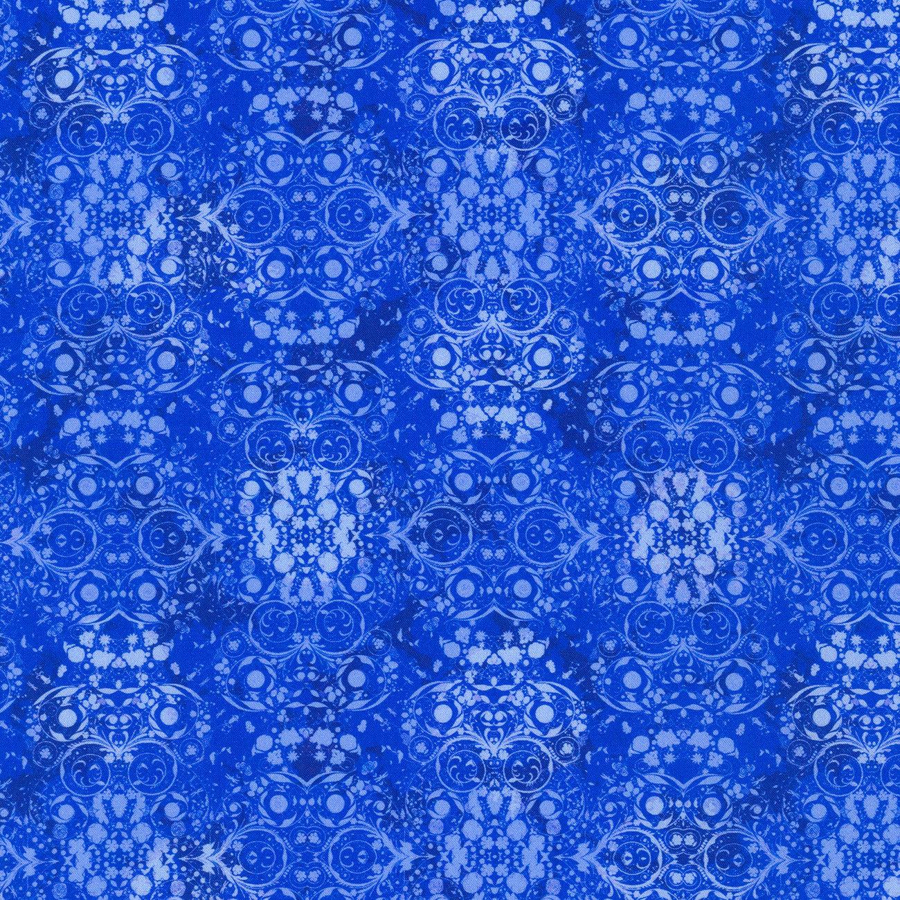 Secret Garden  Sapphire Geometric Tonal  Fabric