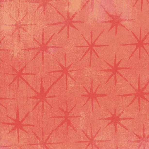 Seeing Stars Papaya Punch Grunge Fabric-Moda Fabrics-My Favorite Quilt Store