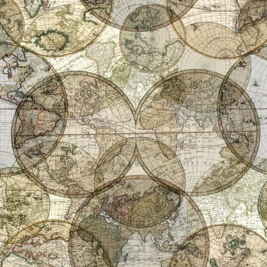 Seven Seas Old World Map 108" Fabric-Windham Fabrics-My Favorite Quilt Store