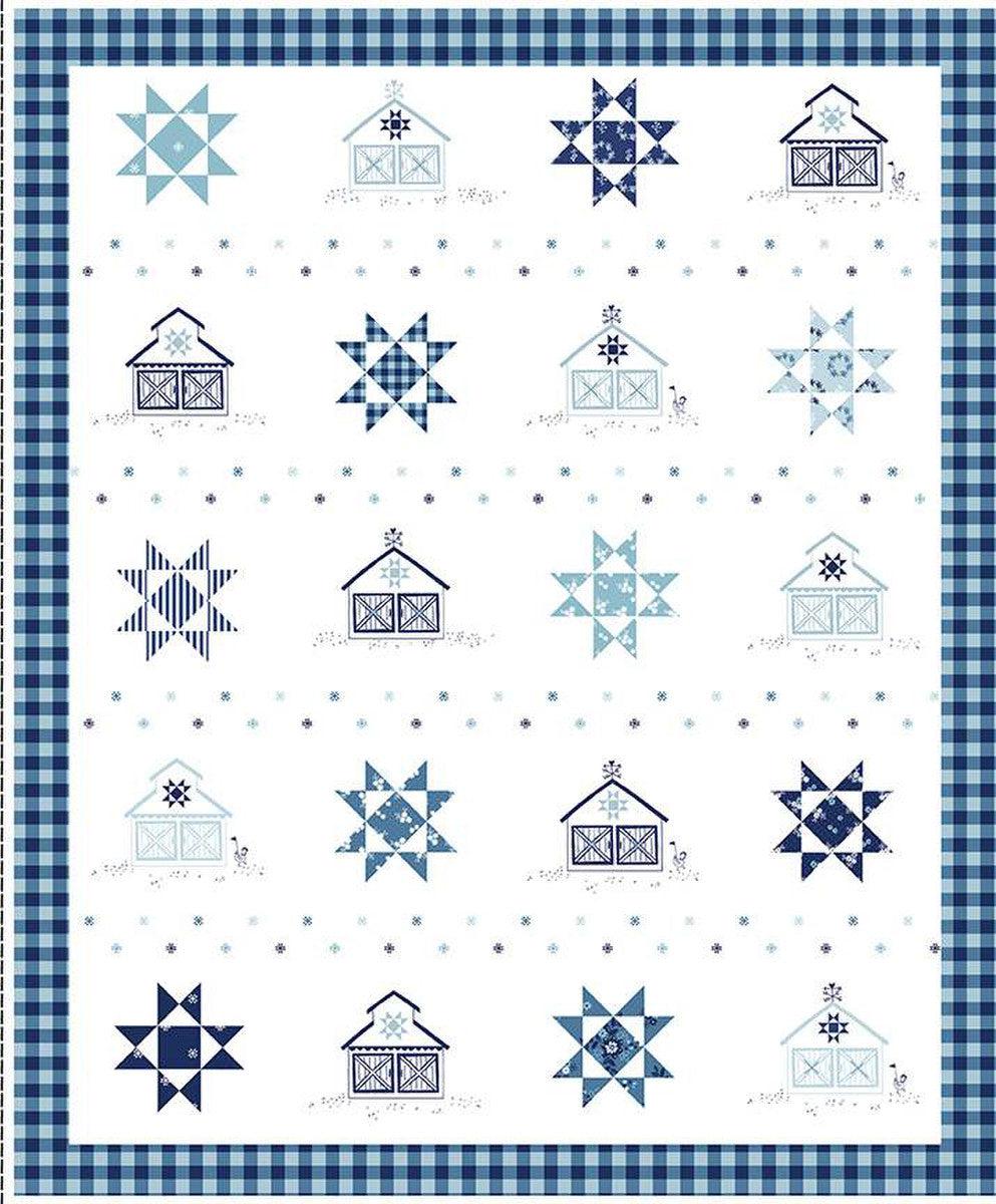 Simply Country White Simple Stars 36" Panel-Riley Blake Fabrics-My Favorite Quilt Store