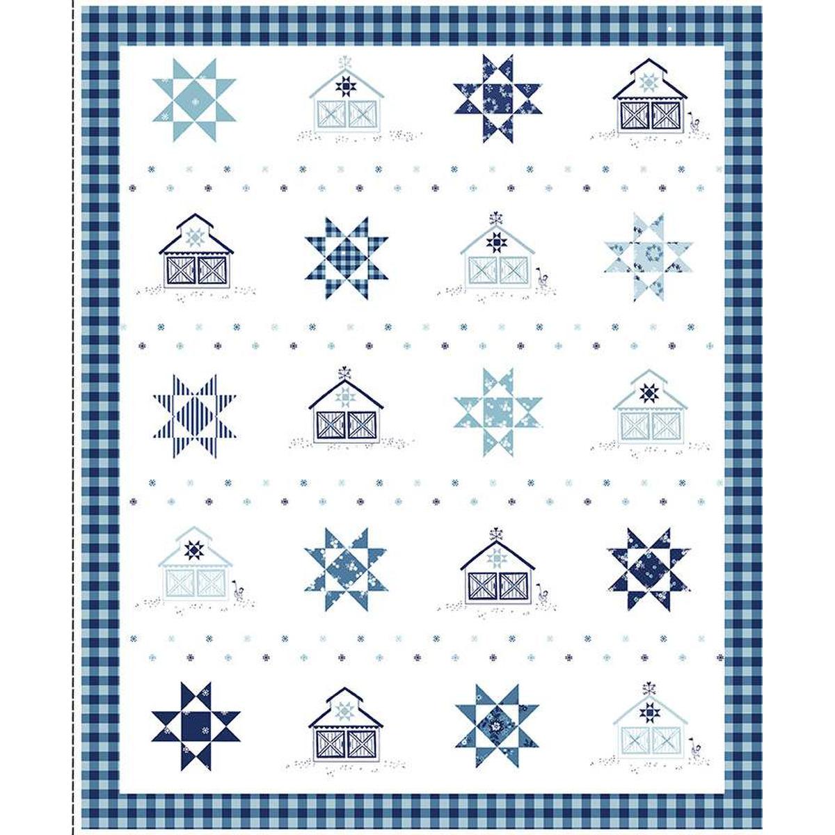 Simply Country White Simple Stars 36" Panel-Riley Blake Fabrics-My Favorite Quilt Store