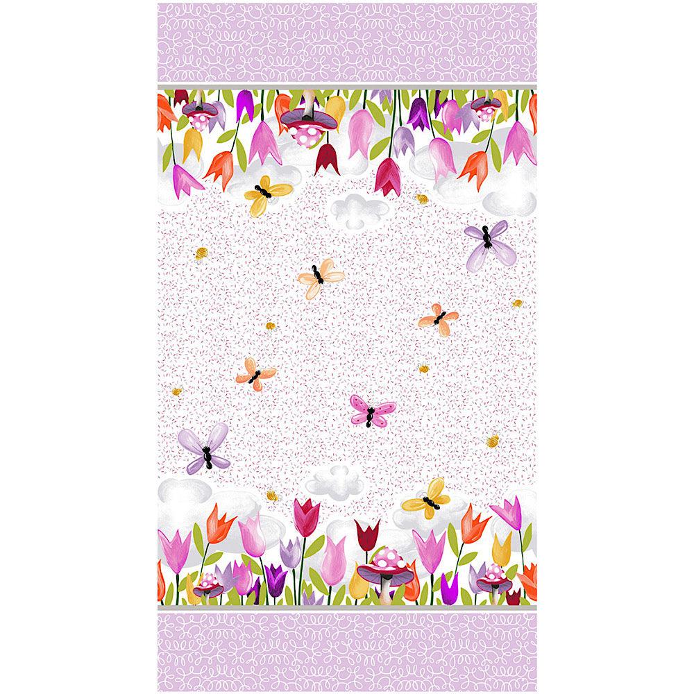 Susy Bees on White Fabric by Susy Bleasby - Susybee