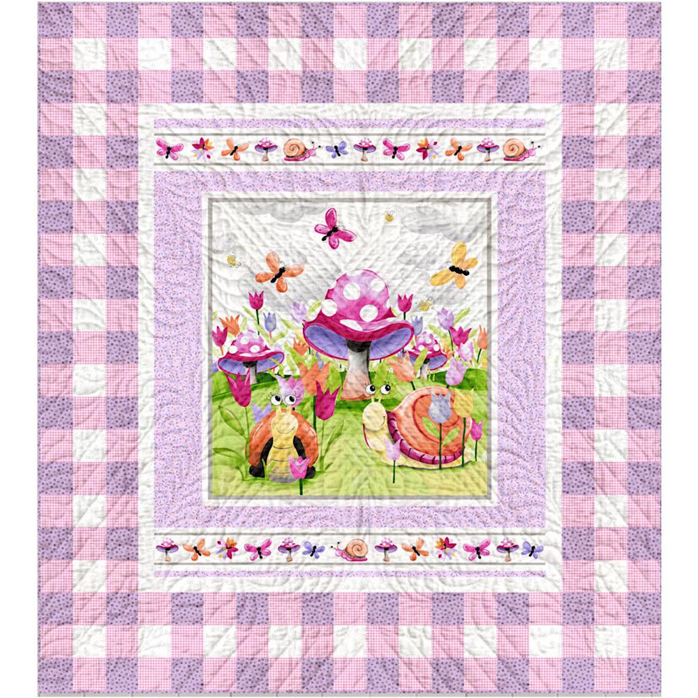 Sloane the Snail Picnic Orchid Quilt Kit-Susybee-My Favorite Quilt Store