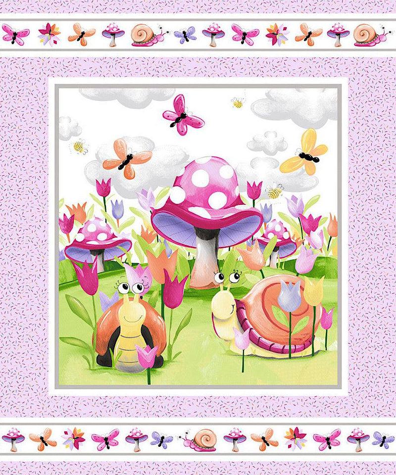 Sloane the Snail Quilt Panel 36"x 43/44"-Susybee-My Favorite Quilt Store