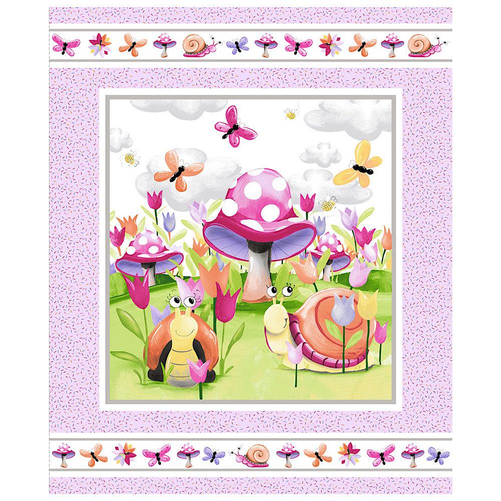 Sloane the Snail Quilt Panel 36"x 43/44"-Susybee-My Favorite Quilt Store