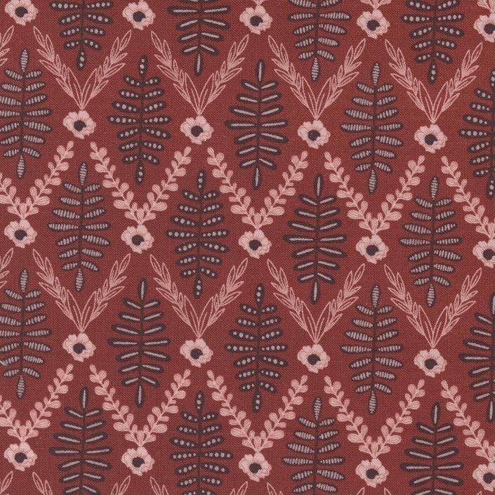 Slow Stroll Cinnamon Grove Walk Trellis Fabric