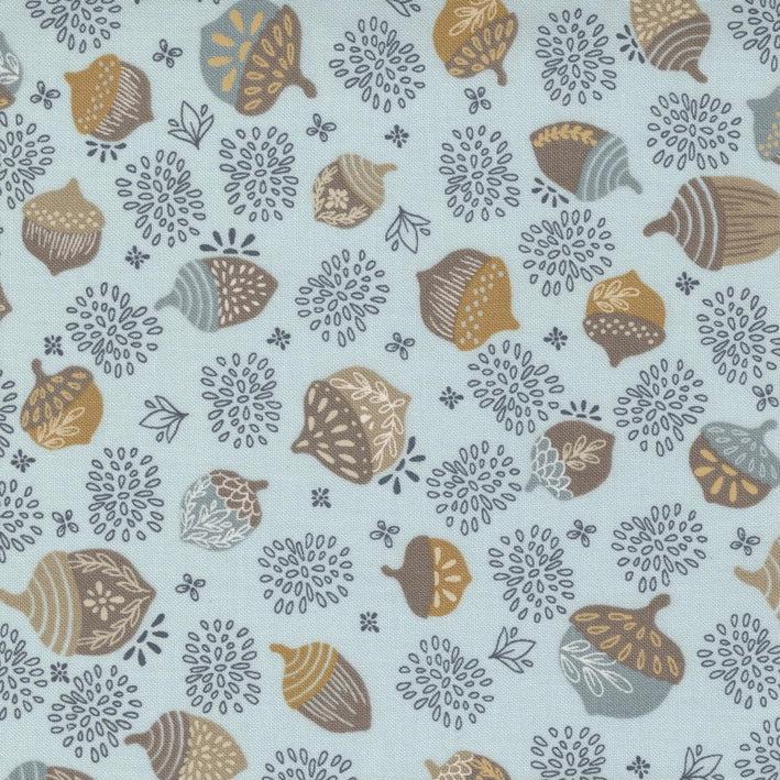 Slow Stroll Sky Acorn Toss Fabric