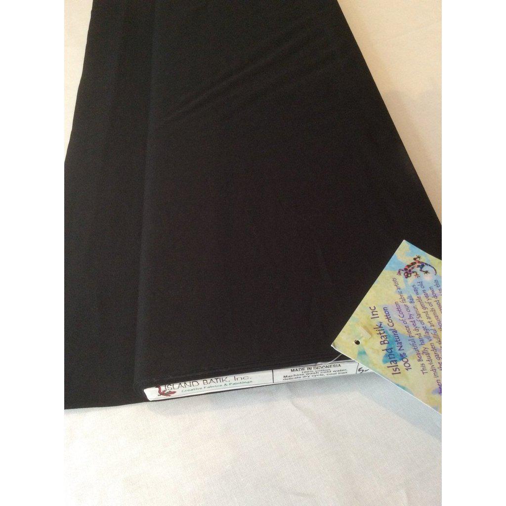 Solid Black Batik Fabric-Island Batik-My Favorite Quilt Store