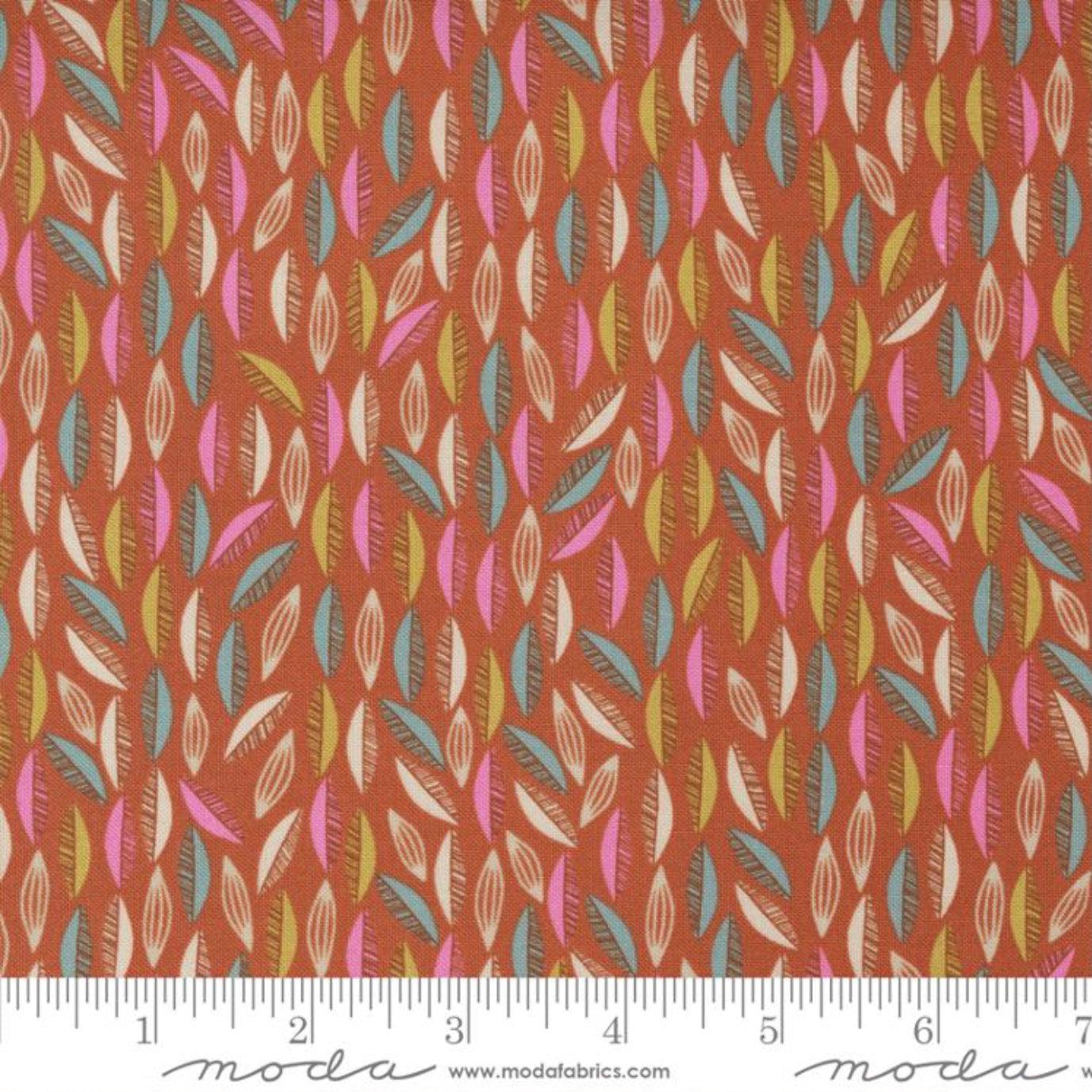 Songbook A New Page Rust Cascading Leaf Fabric-Moda Fabrics-My Favorite Quilt Store