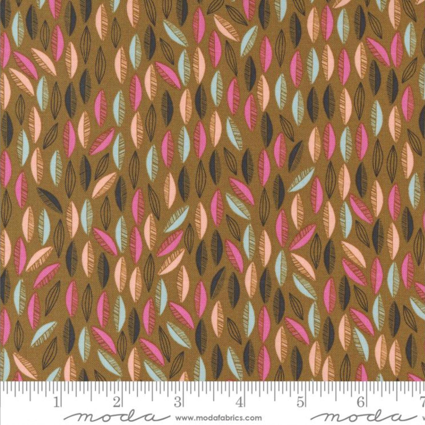 Songbook A New Page Sienna Cascading Leaf Fabric-Moda Fabrics-My Favorite Quilt Store