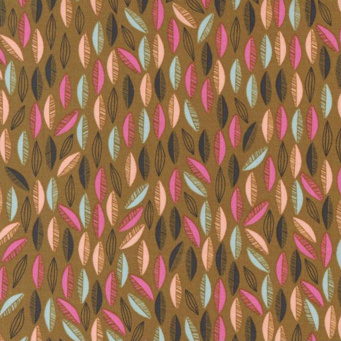 Songbook A New Page Sienna Cascading Leaf Fabric-Moda Fabrics-My Favorite Quilt Store