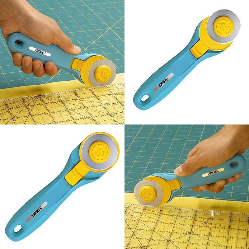 Splash Teal Olfa 45MM Rotary Cutter-Olfa-My Favorite Quilt Store