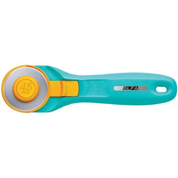 Splash Teal Olfa 45MM Rotary Cutter-Olfa-My Favorite Quilt Store