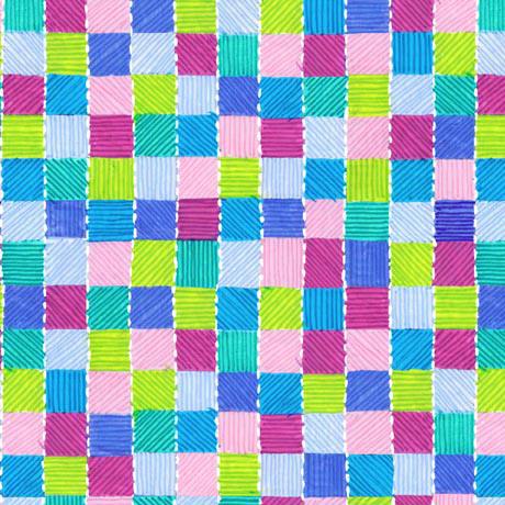 Spring Awakening Geo Squares Fabric-QT Fabrics-My Favorite Quilt Store