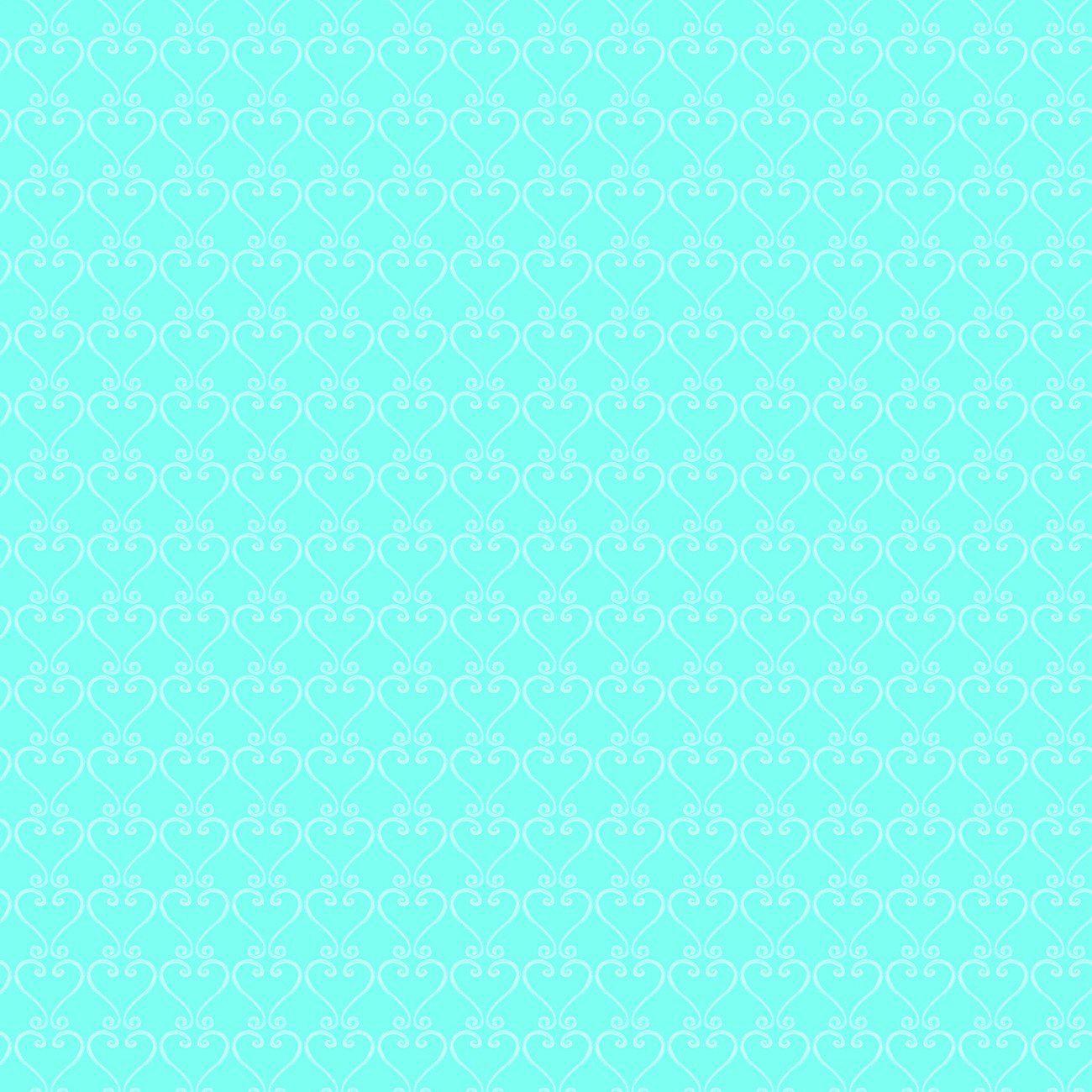 Spring Garden Gnomes Aqua Heart Trellis Fabric