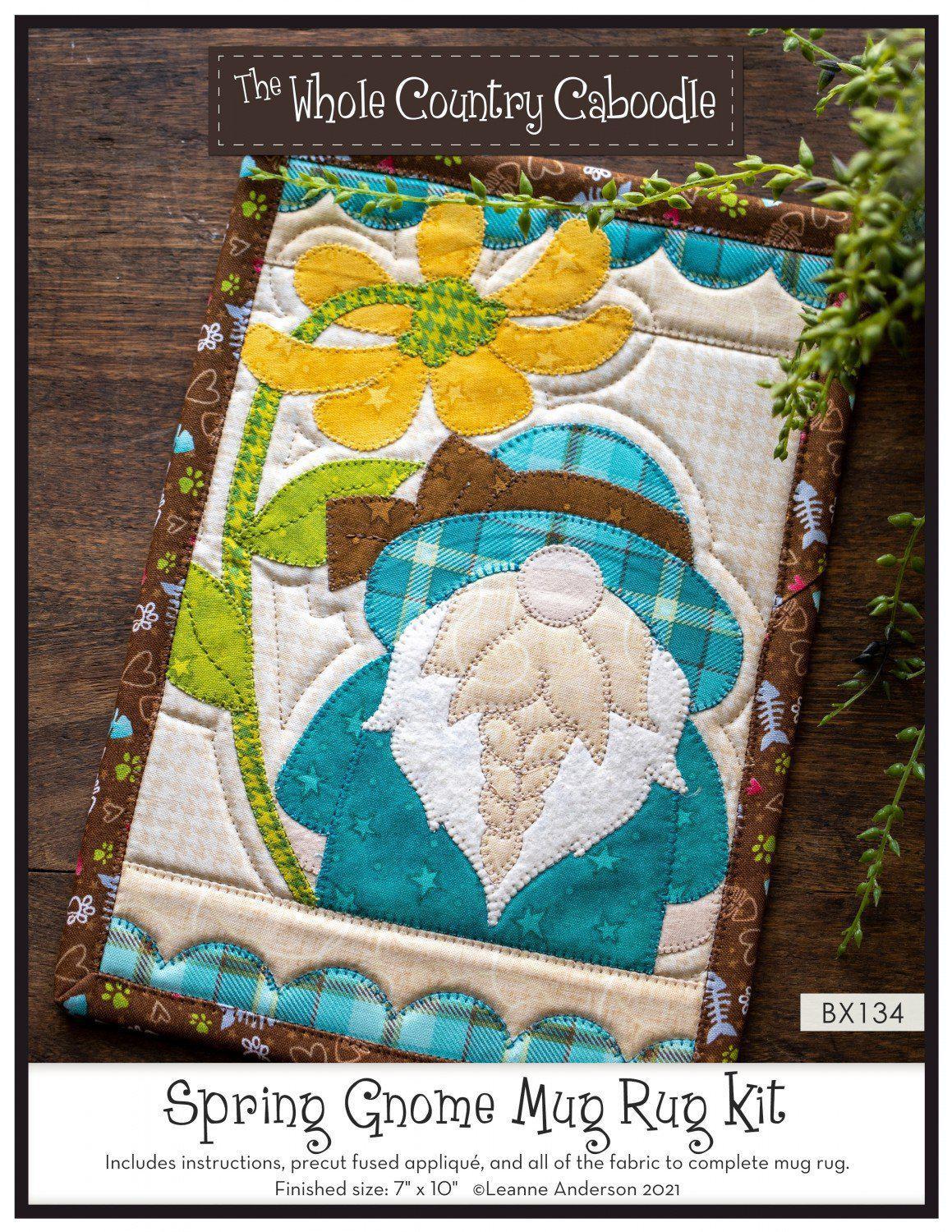 Spring Gnome Mug Rug Kit-The Whole Country Caboodle-My Favorite Quilt Store