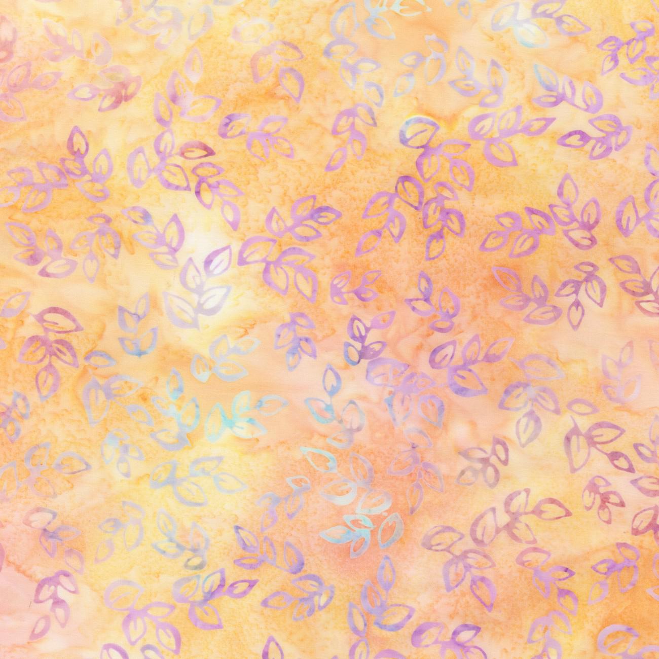 Spring Promise Peach Leaves Pastel Batik Fabric-Robert Kaufman-My Favorite Quilt Store