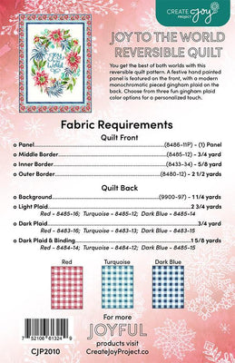 Starflower Christmas Joy To The World Reversible Quilt Pattern by Create  Joy Project - Moda Fabrics