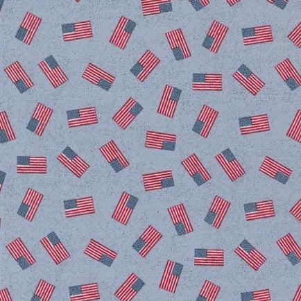 Stateside Sky Flag Toss Fabric