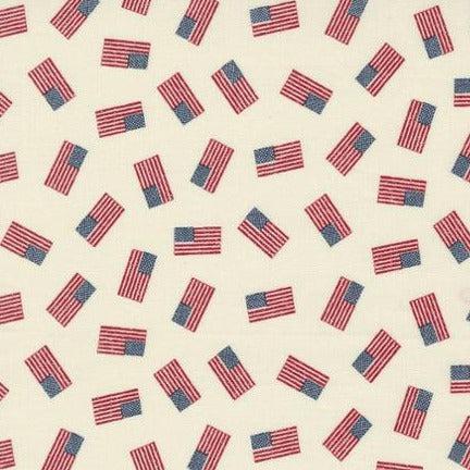 Stateside Vanilla Flag Fabric-Moda Fabrics-My Favorite Quilt Store