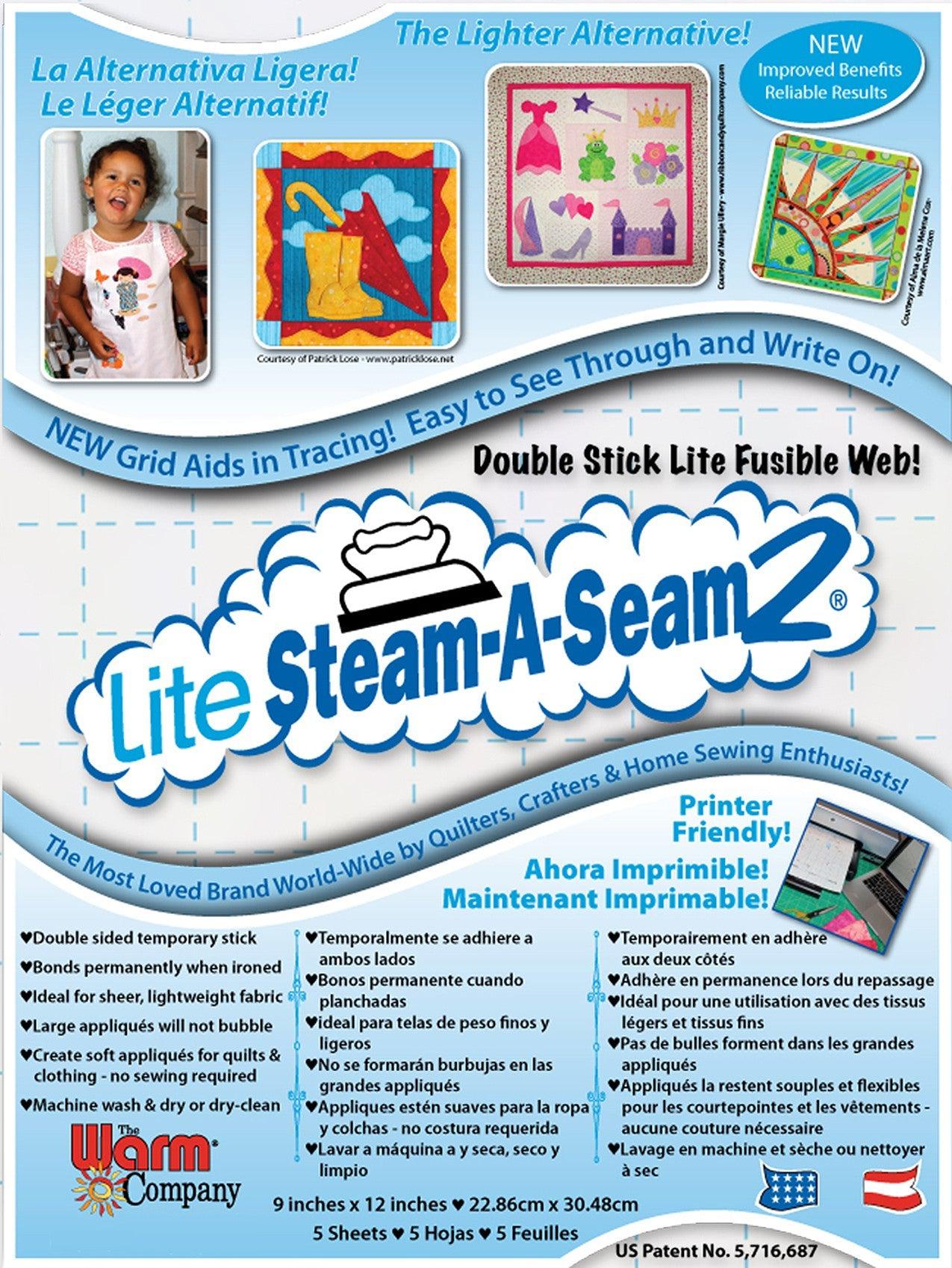Steam A Seam 2 Lite 9inx12in 5ct-The Warm Company-My Favorite Quilt Store