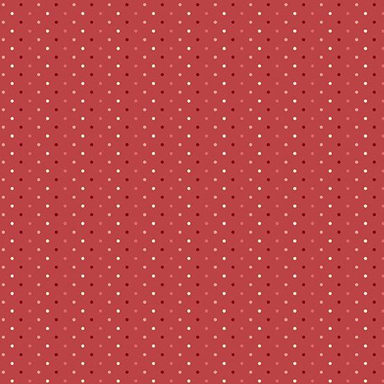 Strawberries and Cream Crimson Poppy Seed Fabric-Andover-My Favorite Quilt Store