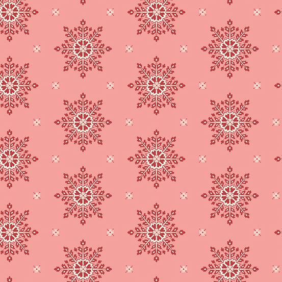 Strawberries and Cream Plumeria Crystal Fabric-Andover-My Favorite Quilt Store