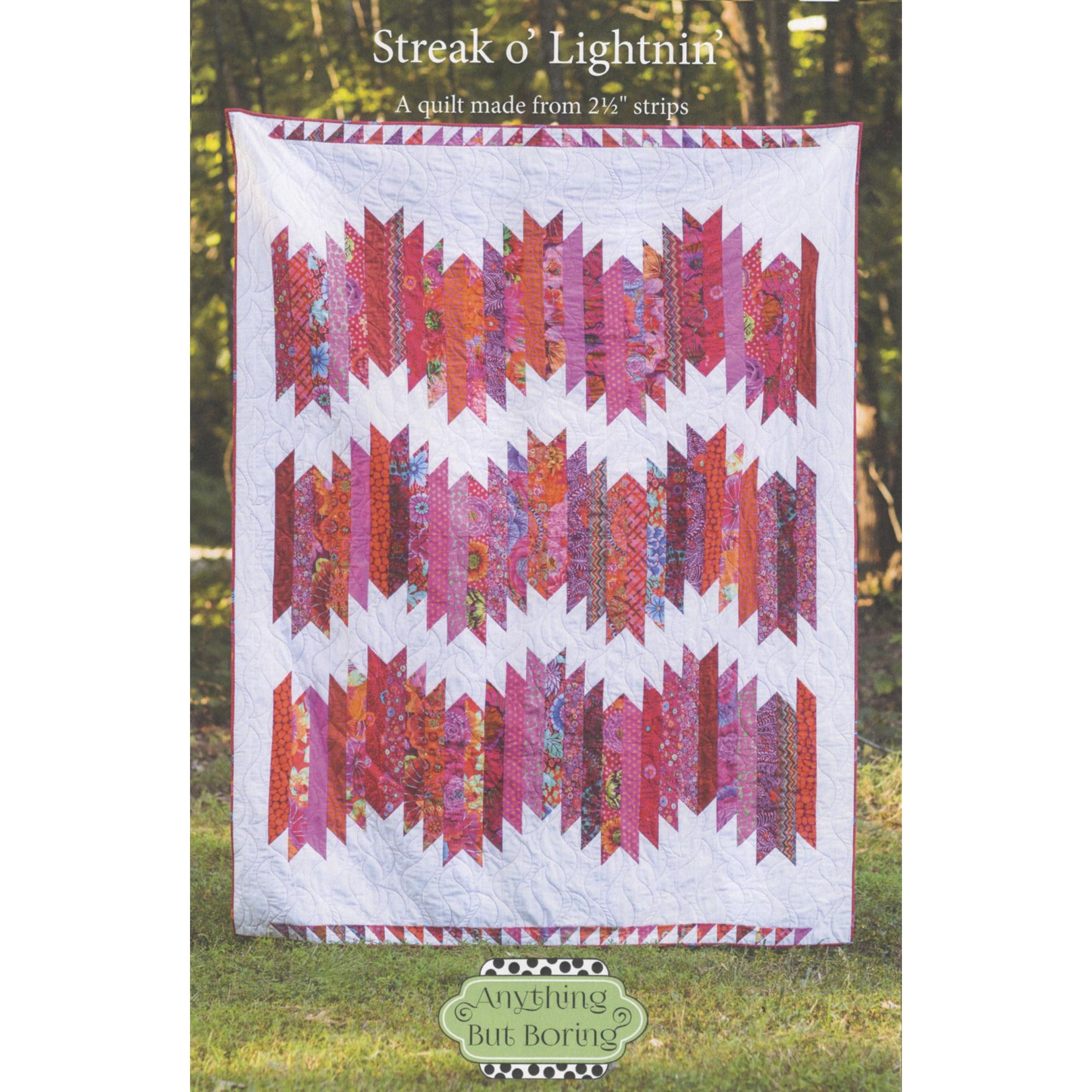 Streak O Lightnin Quilt Pattern-Anything But Boring-My Favorite Quilt Store